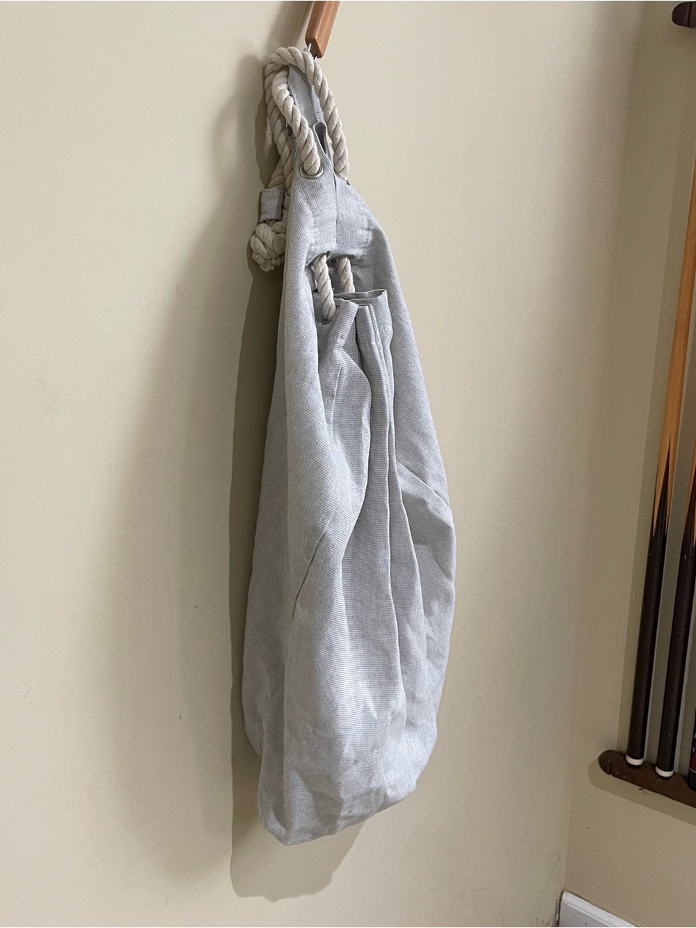 ⭐️Light Gray Rope-Handle Tote Bag⭐️ - Picture 3 of 6